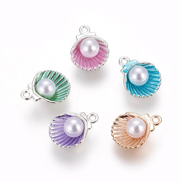 PandaHall Alloy Enamel Pendants, with Acrylic Pearl Beads, Shell, Mixed Color, 15x11.5x7mm, Hole: 1.4mm Alloy+Enamel Shell Shape Multicolor
PandaHall Alloy Enamel Pendants, with Acrylic Pearl Beads, Shell, Mixed Color, 15x11.5x7mm, Hole: 1.4mm Alloy+Enamel Shell Shape Multicolor