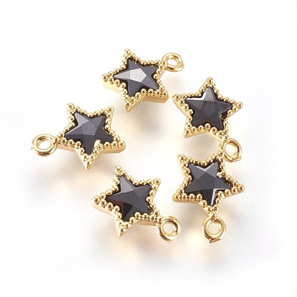 PandaHall Golden Tone Brass Micro Pave Cubic Zirconia Charms, Star, Black, 10x8x3mm, Hole: 1mm Brass+Cubic Zirconia Star Black
PandaHall Golden Tone Brass Micro Pave Cubic Zirconia Charms, Star, Black, 10x8x3mm, Hole: 1mm Brass+Cubic Zirconia Star Black