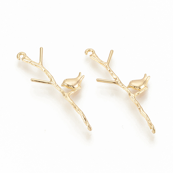 PandaHall Brass Links connectors, Branch with Bird, Nickel Free, Real 18K Gold Plated, 34x13x1.5mm, Hole: 1mm Brass Bird
PandaHall Brass Links connectors, Branch with Bird, Nickel Free, Real 18K Gold Plated, 34x13x1.5mm, Hole: 1mm Brass Bird