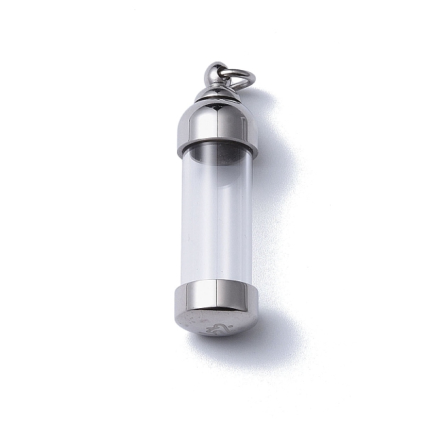 PandaHall 304 Stainless Steel Pendants, with Glass, Bottle, Stainless Steel Color, 41x11.5mm Stainless Steel+Glass Bottle
PandaHall 304 Stainless Steel Pendants, with Glass, Bottle, Stainless Steel Color, 41x11.5mm Stainless Steel+Glass Bottle