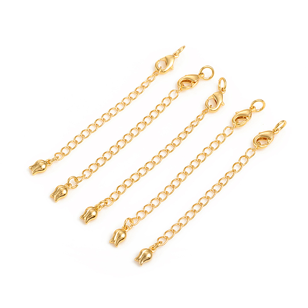 PandaHall Brass Chain Extender, with Curb Chains and Lobster Claw Clasps, Long-Lasting Plated, Flower, Real 14K Gold Plated, 70x3mm, Hole...
PandaHall Brass Chain Extender, with Curb Chains and Lobster Claw Clasps, Long-Lasting Plated, Flower, Real 14K Gold Plated, 70x3mm, Hole...