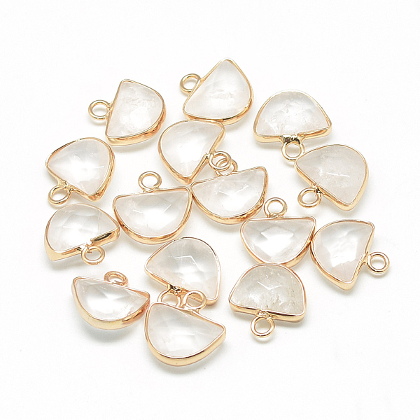 PandaHall Natural Quartz Crystal Semi Circle Pendants, Rock Crystal, with Brass Findings, Faceted, Half Round, Golden, Clear...
PandaHall Natural Quartz Crystal Semi Circle Pendants, Rock Crystal, with Brass Findings, Faceted, Half Round, Golden, Clear...
