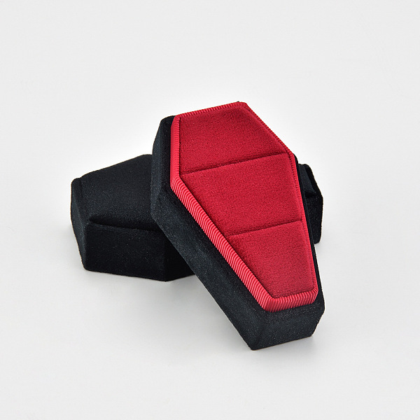 PandaHall Halloween Theme Velvet Ring Boxes, Hexagon Coffin Gift Case for Couple Ring Storage, Black, 9.2x5.5x4.5cm Velvet Hexagon Black
PandaHall Halloween Theme Velvet Ring Boxes, Hexagon Coffin Gift Case for Couple Ring Storage, Black, 9.2x5.5x4.5cm Velvet Hexagon Black