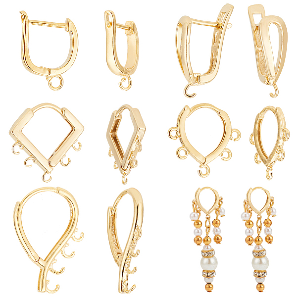 PandaHall 20Pcs 5 Styles Brass Huggie Hoop Earring Findings 24K Golden Plated Earring Hooks Twist Rhombus Women Huggie Earrings...
PandaHall 20Pcs 5 Styles Brass Huggie Hoop Earring Findings 24K Golden Plated Earring Hooks Twist Rhombus Women Huggie Earrings...