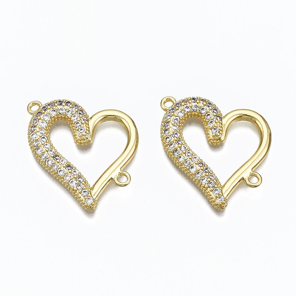 PandaHall Brass Micro Pave Clear Cubic Zirconia Links Connectors, Nickel Free, Heart, Real 16K Gold Plated, 23x22x2.5mm, Hole: 1.5mm...
PandaHall Brass Micro Pave Clear Cubic Zirconia Links Connectors, Nickel Free, Heart, Real 16K Gold Plated, 23x22x2.5mm, Hole: 1.5mm...