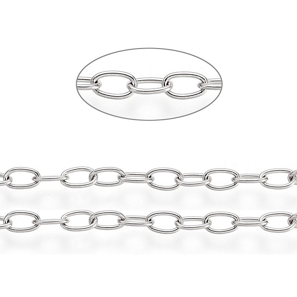 PandaHall 3.28 Feet 304 Stainless Steel Cable Chains, Soldered, with Card Paper, Oval, Stainless Steel Color, Links: 4x2.5x0.5mm 304...
PandaHall 3.28 Feet 304 Stainless Steel Cable Chains, Soldered, with Card Paper, Oval, Stainless Steel Color, Links: 4x2.5x0.5mm 304...