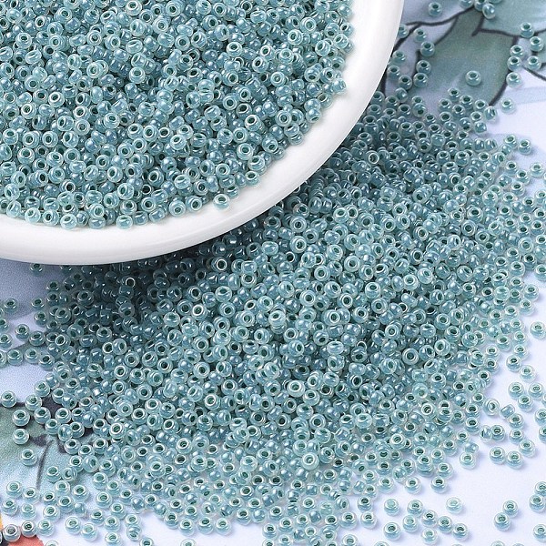 PandaHall MIYUKI Round Rocailles Beads, Japanese Seed Beads, 11/0, (RR521) Eucalyptus Ceylon, 2x1.3mm, Hole: 0.8mm, about 50000pcs/pound..., Cyan
PandaHall MIYUKI Round Rocailles Beads, Japanese Seed Beads, 11/0, (RR521) Eucalyptus Ceylon, 2x1.3mm, Hole: 0.8mm, about 50000pcs/pound..., Cyan