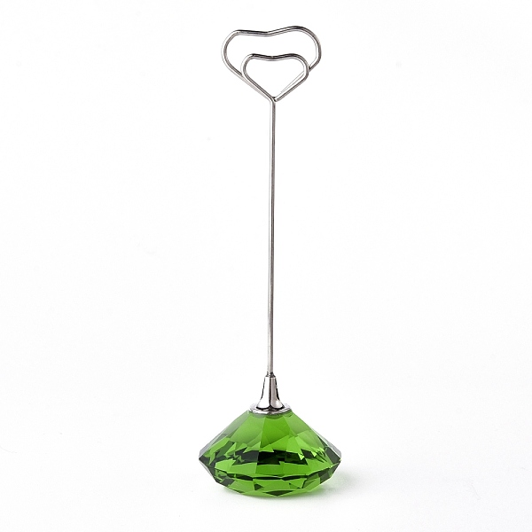 PandaHall Diamond Shape Glass Name Card Holder, Wedding Table Number Card Holders, with Iron Findings, Heart, Green, 130mm Glass Green
PandaHall Diamond Shape Glass Name Card Holder, Wedding Table Number Card Holders, with Iron Findings, Heart, Green, 130mm Glass Green