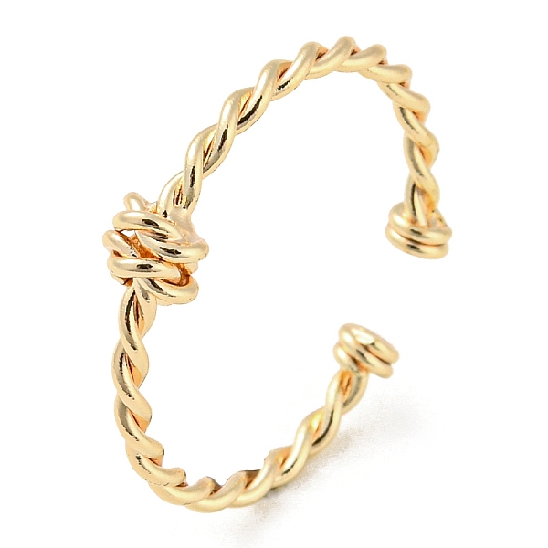 PandaHall Brass Twist Knot Open Cuff Rings, Real 18K Gold Plated, US Size 8(18.1mm) Brass
PandaHall Brass Twist Knot Open Cuff Rings, Real 18K Gold Plated, US Size 8(18.1mm) Brass