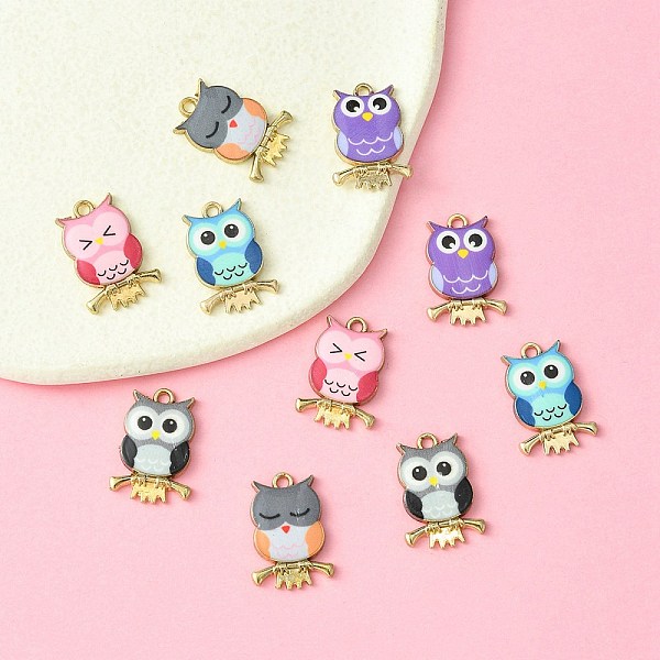 PandaHall 10Pcs 5 Colors Printed Alloy Pendants, Cadmium Free & Nickel Free & Lead Free, Owl Charm, Golden, Mixed Color, 21.5x15x2.3mm, Hole..., Multicolor
PandaHall 10Pcs 5 Colors Printed Alloy Pendants, Cadmium Free & Nickel Free & Lead Free, Owl Charm, Golden, Mixed Color, 21.5x15x2.3mm, Hole..., Multicolor