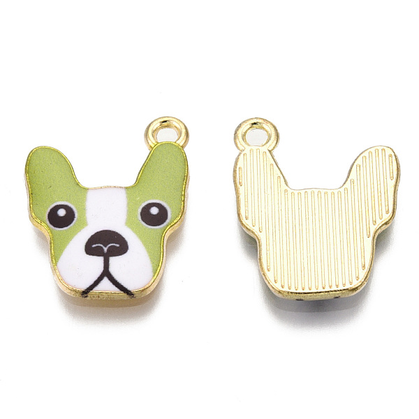 PandaHall Rack Plating Alloy Enamel Pendants, Cadmium Free & Nickel Free & Lead Free, Light Gold, Dog, Yellow Green, 19x15x2mm, Hole: 1.6mm...
PandaHall Rack Plating Alloy Enamel Pendants, Cadmium Free & Nickel Free & Lead Free, Light Gold, Dog, Yellow Green, 19x15x2mm, Hole: 1.6mm...