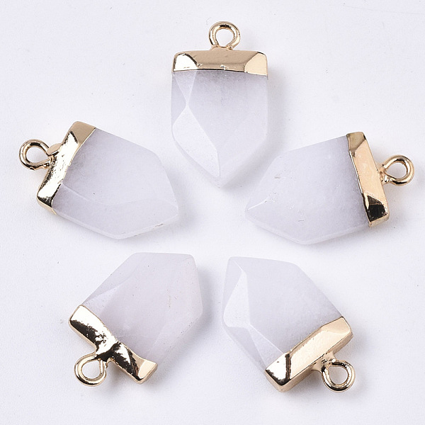 PandaHall Natural White Jade Pointed Pendants, with Light Gold Plated Top and Brass Loop, Arrow, Faceted, 19x10.5x4.5mm, Hole: 1.8mm White...
PandaHall Natural White Jade Pointed Pendants, with Light Gold Plated Top and Brass Loop, Arrow, Faceted, 19x10.5x4.5mm, Hole: 1.8mm White...