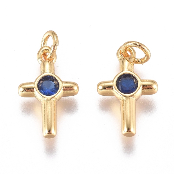 PandaHall Brass Micro Pave Cubic Zirconia Tiny Cross Charms, with Jump Ring, Long-Lasting Plated, Golden, Marine Blue, 12.5x8x2mm, Hole: 3mm...
PandaHall Brass Micro Pave Cubic Zirconia Tiny Cross Charms, with Jump Ring, Long-Lasting Plated, Golden, Marine Blue, 12.5x8x2mm, Hole: 3mm...