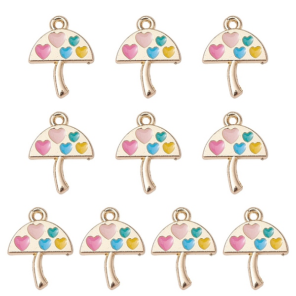 PandaHall Umbrella with Heart Alloy Enamel Pendants, Golden, Colorful, 19x15x1.5mm, Hole: 1.6mm Alloy+Enamel Umbrella Multicolor
PandaHall Umbrella with Heart Alloy Enamel Pendants, Golden, Colorful, 19x15x1.5mm, Hole: 1.6mm Alloy+Enamel Umbrella Multicolor