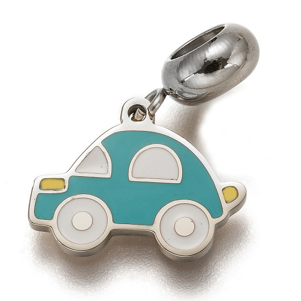 PandaHall 304 Stainless Steel European Dangle Charms, Large Hole Pendants, with Enamel, Car, Turquoise, 22mm, Car: 12.5x16x1.5mm, Hole..., Green
PandaHall 304 Stainless Steel European Dangle Charms, Large Hole Pendants, with Enamel, Car, Turquoise, 22mm, Car: 12.5x16x1.5mm, Hole..., Green