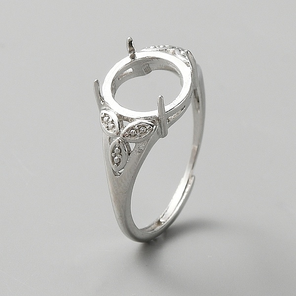 PandaHall Adjustable Brass Pad Ring Settings, 4 Claw Prong Ring Settings, Flower, Platinum, US Size 7 3/4(17.9mm), Tray: 10mm Brass
PandaHall Adjustable Brass Pad Ring Settings, 4 Claw Prong Ring Settings, Flower, Platinum, US Size 7 3/4(17.9mm), Tray: 10mm Brass