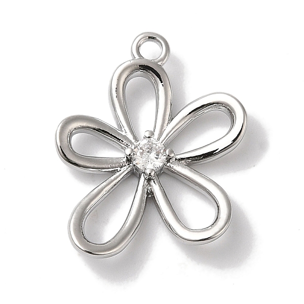 PandaHall Brass Micro Pave Clear Cubic Zirconia Pendants, Flower, Platinum, 17x14x2.8mm, Hole: 1.5mm Brass+Cubic Zirconia Flower Clear
PandaHall Brass Micro Pave Clear Cubic Zirconia Pendants, Flower, Platinum, 17x14x2.8mm, Hole: 1.5mm Brass+Cubic Zirconia Flower Clear