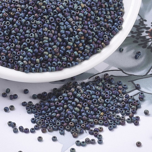 PandaHall MIYUKI Round Rocailles Beads, Japanese Seed Beads, 11/0, (RR401FR) Matte Black AB, 2x1.3mm, Hole: 0.8mm, about 5500pcs/50g Glass...
PandaHall MIYUKI Round Rocailles Beads, Japanese Seed Beads, 11/0, (RR401FR) Matte Black AB, 2x1.3mm, Hole: 0.8mm, about 5500pcs/50g Glass...