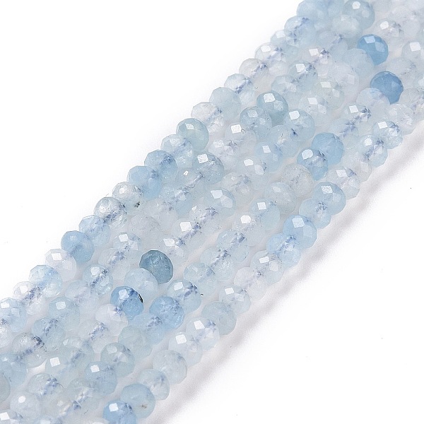 PandaHall Natural Aquamarine Beads Strand, Faceted, Rondelle, 3x2mm, Hole: 0.5mm, about 172pcs/strand, 15.75''(40cm) Aquamarine Rondelle
PandaHall Natural Aquamarine Beads Strand, Faceted, Rondelle, 3x2mm, Hole: 0.5mm, about 172pcs/strand, 15.75''(40cm) Aquamarine Rondelle