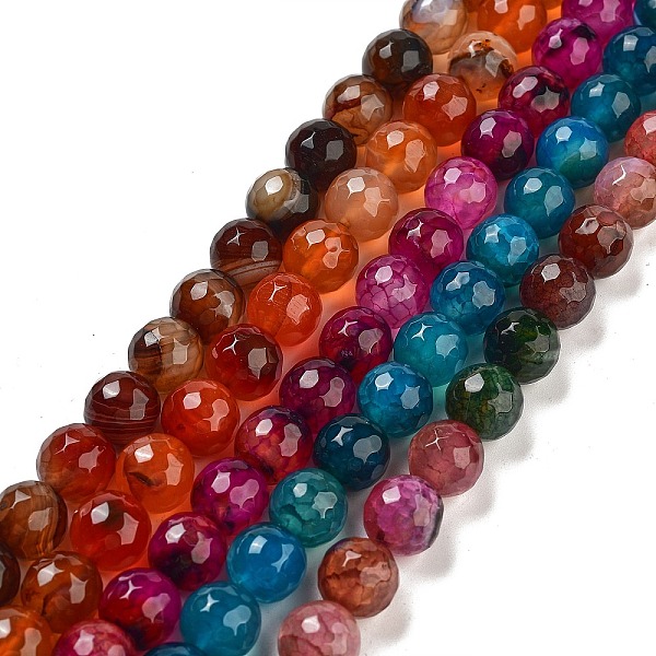 PandaHall Natural Agate Beads Strands, Round, Dyed & Heated, Faceted, Mixed Color, 10mm, Hole: 1mm, about 37pcs/strand, 14.7 inch(37.5cm)..., Multicolor
PandaHall Natural Agate Beads Strands, Round, Dyed & Heated, Faceted, Mixed Color, 10mm, Hole: 1mm, about 37pcs/strand, 14.7 inch(37.5cm)..., Multicolor