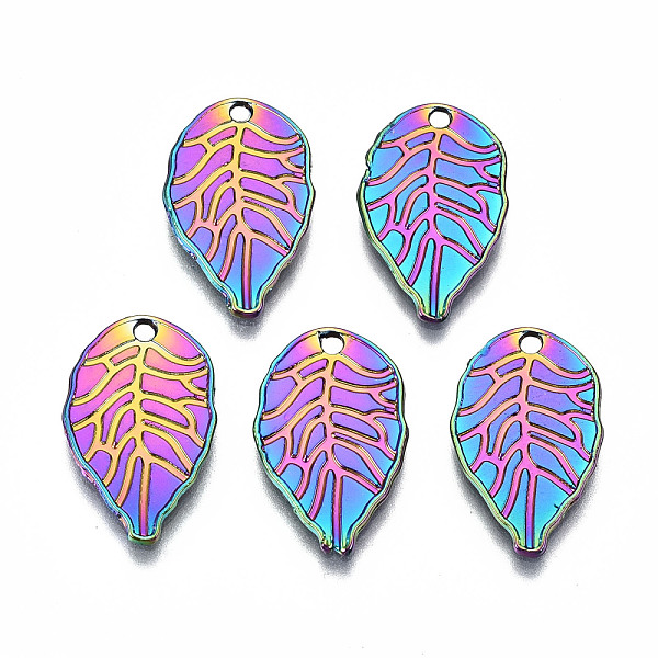 PandaHall Rainbow Color Alloy Pendants, Cadmium Free & Lead Free, Leaf, 18x11x1mm, Hole: 1.4mm Alloy Leaf
PandaHall Rainbow Color Alloy Pendants, Cadmium Free & Lead Free, Leaf, 18x11x1mm, Hole: 1.4mm Alloy Leaf