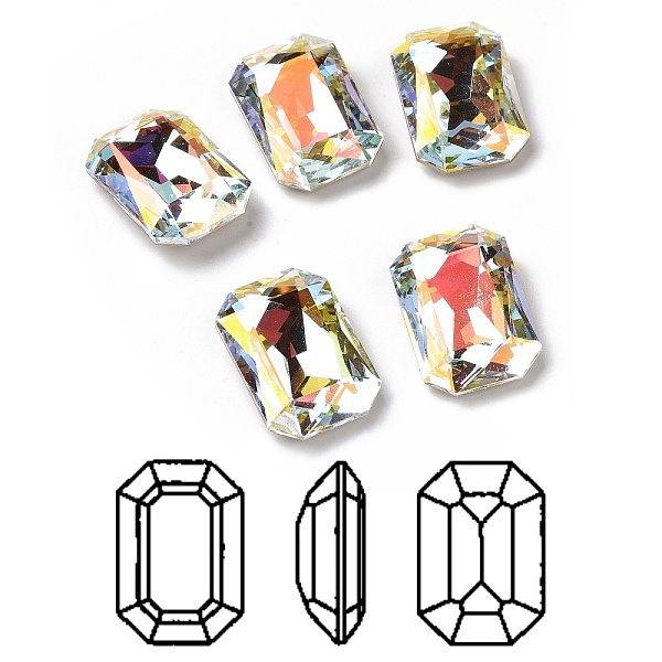 PandaHall Light AB Style Glass Rhinestone Cabochons, Flat Back & Back Plated, Rectangle, Light Crystal AB, 27x18x7.7mm Glass Rhinestone..., Clear
PandaHall Light AB Style Glass Rhinestone Cabochons, Flat Back & Back Plated, Rectangle, Light Crystal AB, 27x18x7.7mm Glass Rhinestone..., Clear