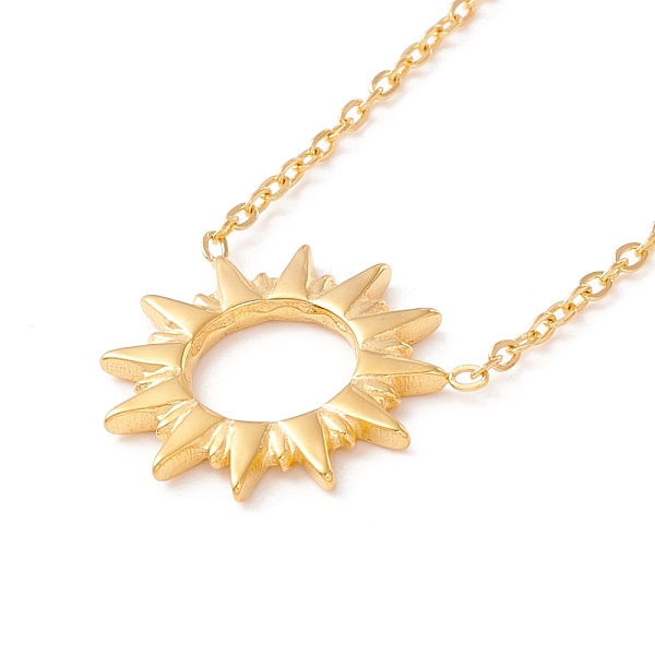 PandaHall Ion Plating(IP) 304 Stainless Steel Sun Pendant Necklace for Women, Golden, 16.53 inch(42cm) 304 Stainless Steel
PandaHall Ion Plating(IP) 304 Stainless Steel Sun Pendant Necklace for Women, Golden, 16.53 inch(42cm) 304 Stainless Steel
