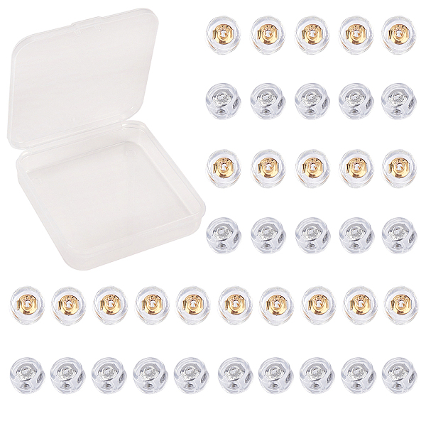 PandaHall SUNNYCLUE Silicone Ear Nuts, Earring Backs, with Brass Findings, Half Round, Platinum & Golden, 5x3.5mm, Hole: 1mm, 2 colors...
PandaHall SUNNYCLUE Silicone Ear Nuts, Earring Backs, with Brass Findings, Half Round, Platinum & Golden, 5x3.5mm, Hole: 1mm, 2 colors...