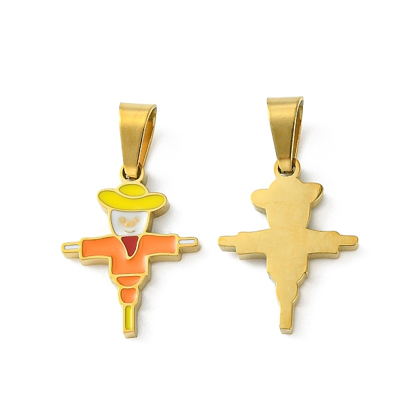 PandaHall Ion Plating(IP) 304 Stainless Steel Manual Polishing Pendants, with Enamel and 201 Stainless Steel Clasp, Scarecrow Charms, Golden..., Orange
PandaHall Ion Plating(IP) 304 Stainless Steel Manual Polishing Pendants, with Enamel and 201 Stainless Steel Clasp, Scarecrow Charms, Golden..., Orange