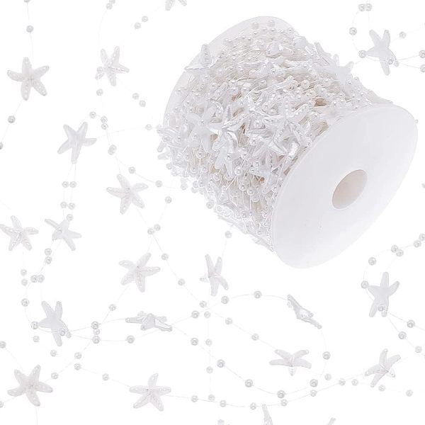 PandaHall OLYCRAFT 30m Acrylic Starfish Garland White Beads Ribbons Pearls Beads String Roll Chain Beach Garland Decor for Christmas Wedding...
PandaHall OLYCRAFT 30m Acrylic Starfish Garland White Beads Ribbons Pearls Beads String Roll Chain Beach Garland Decor for Christmas Wedding...