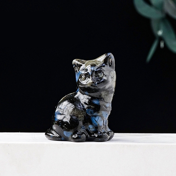 PandaHall Natural Labradorite Carved Healing Lucky Cat Figurines, Reiki Energy Stone Home Desktop Decoration, 30x23mm Labradorite Cat Shape
PandaHall Natural Labradorite Carved Healing Lucky Cat Figurines, Reiki Energy Stone Home Desktop Decoration, 30x23mm Labradorite Cat Shape