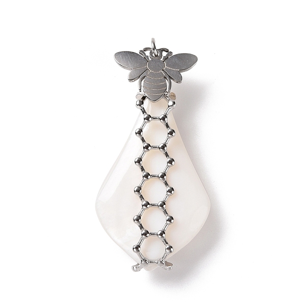 PandaHall Natural White Shell Pendants, with Stainless Steel Color Plated 304 Stainless Steel Bee Findings, with Jump Ring, Teardrop...
PandaHall Natural White Shell Pendants, with Stainless Steel Color Plated 304 Stainless Steel Bee Findings, with Jump Ring, Teardrop...