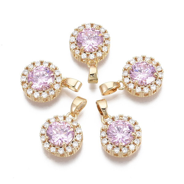 PandaHall Brass Micro Pave Cubic Zirconia Charms, with Glass and Brass Snap on Bails, Nickel Free, Real 18k Gold Plated, Flat Round, Pearl..., Pink
PandaHall Brass Micro Pave Cubic Zirconia Charms, with Glass and Brass Snap on Bails, Nickel Free, Real 18k Gold Plated, Flat Round, Pearl..., Pink