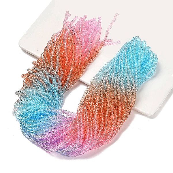 PandaHall Transparent Painted Glass Beads Strands, Faceted, Rondelle, Colorful, 3.7x3.2mm, Hole: 0.7mm, about 105pcs/strand, 13.39''(34cm)...
PandaHall Transparent Painted Glass Beads Strands, Faceted, Rondelle, Colorful, 3.7x3.2mm, Hole: 0.7mm, about 105pcs/strand, 13.39''(34cm)...
