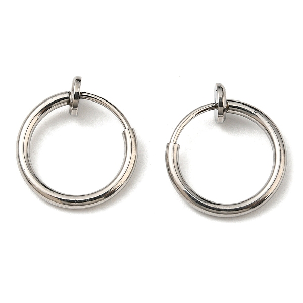 PandaHall 304 Stainless Steel Clip-on Earrings, No Piercing Earrings, Stainless Steel Color, 14.5x13x4.5mm 304 Stainless Steel Ring
PandaHall 304 Stainless Steel Clip-on Earrings, No Piercing Earrings, Stainless Steel Color, 14.5x13x4.5mm 304 Stainless Steel Ring