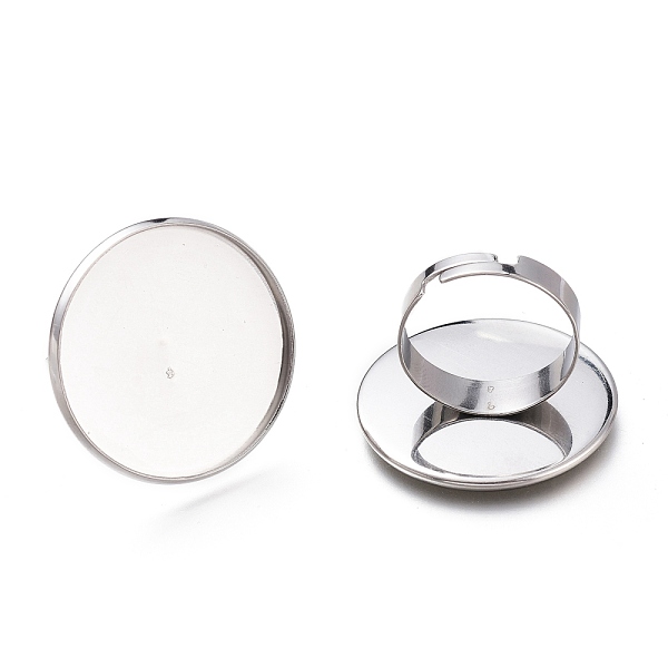 PandaHall Adjustable 304 Stainless Steel Finger Rings Components, Pad Ring Base Findings, Flat Round, Stainless Steel Color, Tray: 25mm...
PandaHall Adjustable 304 Stainless Steel Finger Rings Components, Pad Ring Base Findings, Flat Round, Stainless Steel Color, Tray: 25mm...