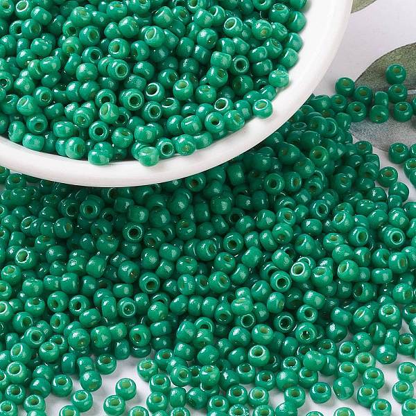 PandaHall MIYUKI Round Rocailles Beads, Japanese Seed Beads, 8/0, (RR4477) Duracoat Dyed Opaque Spruce, 3mm, Hole: 1mm, about 422~455pcs/10g..., Green
PandaHall MIYUKI Round Rocailles Beads, Japanese Seed Beads, 8/0, (RR4477) Duracoat Dyed Opaque Spruce, 3mm, Hole: 1mm, about 422~455pcs/10g..., Green