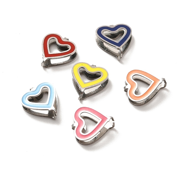 PandaHall 304 Stainless Steel Snap on Bails, with Enamel, Heart, Stainless Steel Color, Mixed Color, 11x9.5x3.5mm, Pin: 0.9mm 304 Stainless..., Multicolor
PandaHall 304 Stainless Steel Snap on Bails, with Enamel, Heart, Stainless Steel Color, Mixed Color, 11x9.5x3.5mm, Pin: 0.9mm 304 Stainless..., Multicolor