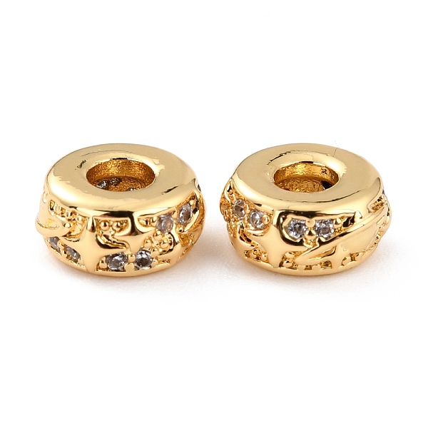 PandaHall Brass Micro Pave Clear Cubic Zirconia Beads, Long-Lasting Plated, Cadmium Free & Lead Free, Rondelle with Star, Real 18K Gold...
PandaHall Brass Micro Pave Clear Cubic Zirconia Beads, Long-Lasting Plated, Cadmium Free & Lead Free, Rondelle with Star, Real 18K Gold...