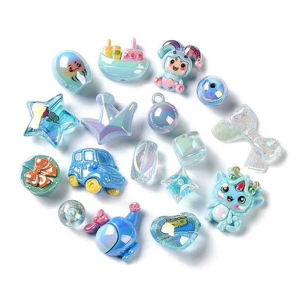 PandaHall Mixed Style Acrylic Beads, Mixed Shape, Blue, 12.5~30.5x13~34x9~18mm, Hole: 2~4mm, about 153pcs/500g Acrylic Mixed Shapes Blue
PandaHall Mixed Style Acrylic Beads, Mixed Shape, Blue, 12.5~30.5x13~34x9~18mm, Hole: 2~4mm, about 153pcs/500g Acrylic Mixed Shapes Blue