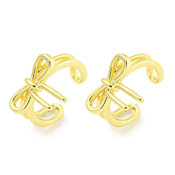 PandaHall Brass Cuff Earrings for Women, Bowknot, Real 18K Gold Plated, 15.5x10mm Brass Bowknot
PandaHall Brass Cuff Earrings for Women, Bowknot, Real 18K Gold Plated, 15.5x10mm Brass Bowknot