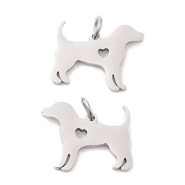 PandaHall 304 Stainless Steel Pendants, with Jump Ring, Dog Charm, Stainless Steel Color, 13.5x17x1.4mm, Hole: 3.2mm 304 Stainless Steel Dog
PandaHall 304 Stainless Steel Pendants, with Jump Ring, Dog Charm, Stainless Steel Color, 13.5x17x1.4mm, Hole: 3.2mm 304 Stainless Steel Dog