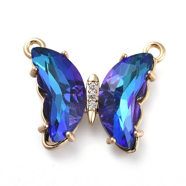 PandaHall Brass Micro Pave Clear Cubic Zirconia Links, with Glass, Butterfly, Golden, Blue, 18x21.5x4.5mm, Hole: 1.4mm Brass+Glass Butterfly...
PandaHall Brass Micro Pave Clear Cubic Zirconia Links, with Glass, Butterfly, Golden, Blue, 18x21.5x4.5mm, Hole: 1.4mm Brass+Glass Butterfly...