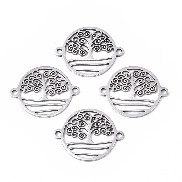 PandaHall 201 Stainless Steel Links Connectors, Laser Cut, Flat Round with Tree of Life, Stainless Steel Color, 19x15x1mm, Hole: 1.4mm 201...
PandaHall 201 Stainless Steel Links Connectors, Laser Cut, Flat Round with Tree of Life, Stainless Steel Color, 19x15x1mm, Hole: 1.4mm 201...