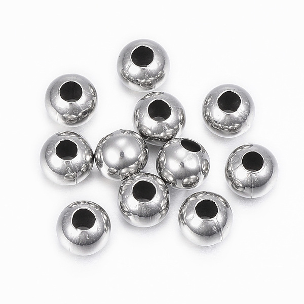 PandaHall 304 Stainless Steel Beads, Round, Stainless Steel Color, 8x7mm, Hole: 3mm 304 Stainless Steel Round
PandaHall 304 Stainless Steel Beads, Round, Stainless Steel Color, 8x7mm, Hole: 3mm 304 Stainless Steel Round