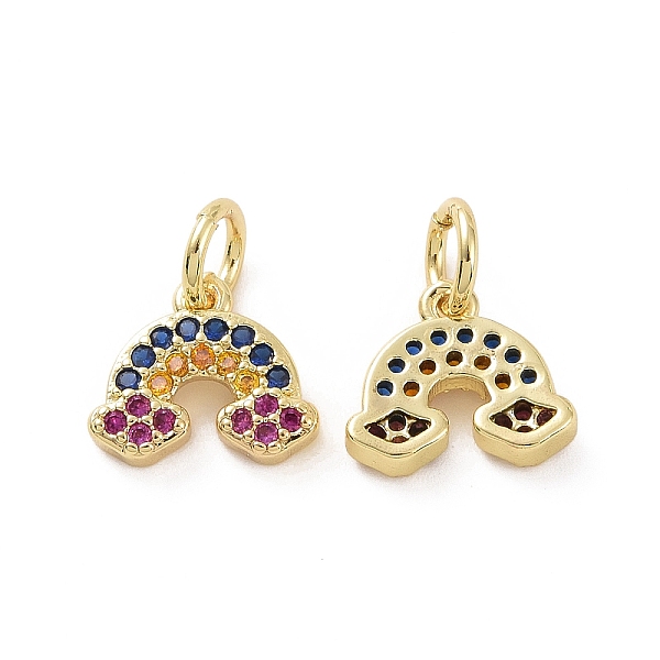 PandaHall Brass Micro Pave Cubic Zirconia Charm, with Jump Rings, Rainbow Charm, Real 18K Gold Plated, 8.5x10x2.5mm, Hole: 3.2mm Brass+Cubic...
PandaHall Brass Micro Pave Cubic Zirconia Charm, with Jump Rings, Rainbow Charm, Real 18K Gold Plated, 8.5x10x2.5mm, Hole: 3.2mm Brass+Cubic...