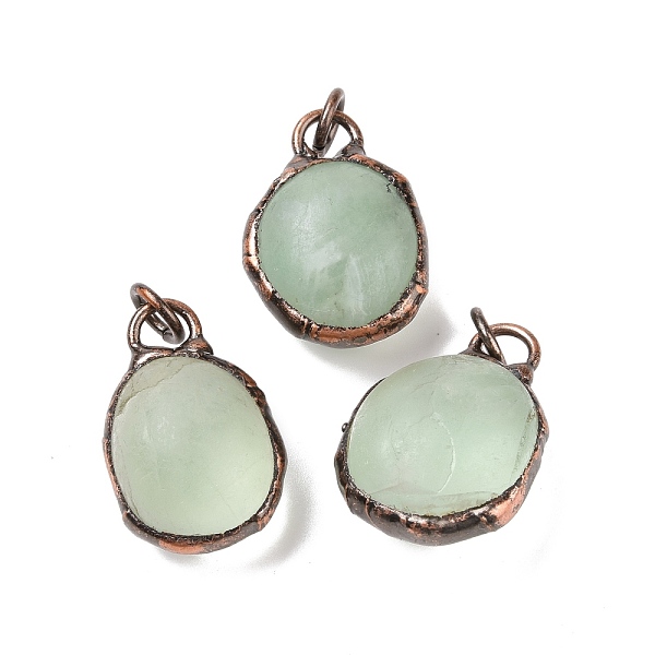 PandaHall Natural Green Fluorite Pendants, with Red Copper Tone Brass Findings and Jump Rings, Cadmium Free & Lead Free, Oval...
PandaHall Natural Green Fluorite Pendants, with Red Copper Tone Brass Findings and Jump Rings, Cadmium Free & Lead Free, Oval...