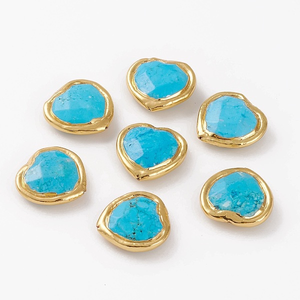 PandaHall Natural Magnesite Beads, Dyed & Heated, with Golden Brass Edge, Heart, 29.4~30.2x30.1~31x9.5~10.2mm, Hole: 0.6~0.8mm Magnesite..., Green
PandaHall Natural Magnesite Beads, Dyed & Heated, with Golden Brass Edge, Heart, 29.4~30.2x30.1~31x9.5~10.2mm, Hole: 0.6~0.8mm Magnesite..., Green