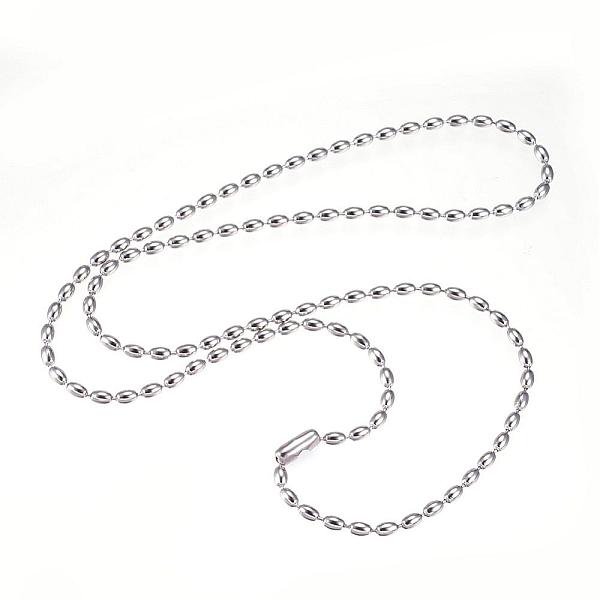 PandaHall 304 Stainless Steel Necklaces, with Clasps, Ball Chain Necklaces, Stainless Steel Color, 19.05 inch(48.4cm), 2.3mm 304 Stainless...
PandaHall 304 Stainless Steel Necklaces, with Clasps, Ball Chain Necklaces, Stainless Steel Color, 19.05 inch(48.4cm), 2.3mm 304 Stainless...