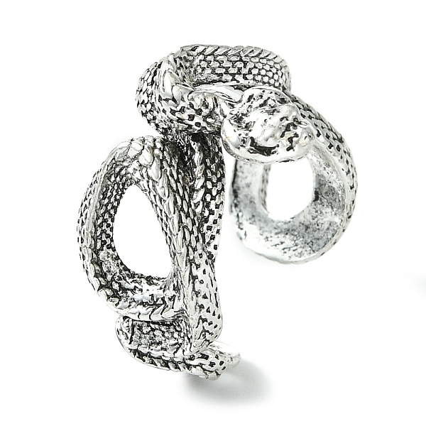 PandaHall Snake Alloy Open Cuff Rings, Lead Free & Cadmium Free, Antique Silver, 19mm, Inner Diameter: Adjustable Alloy Snake
PandaHall Snake Alloy Open Cuff Rings, Lead Free & Cadmium Free, Antique Silver, 19mm, Inner Diameter: Adjustable Alloy Snake